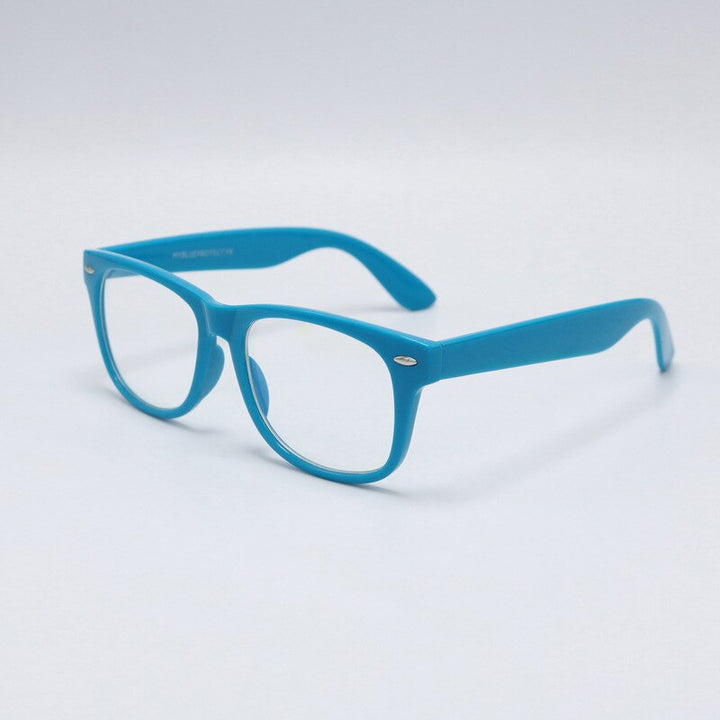 Cubojue Unisex Full Rim Square Tr90 Titanium Hyperopic Reading Glasses Y1040k Reading Glasses Cubojue anti blue light 0 Blue 