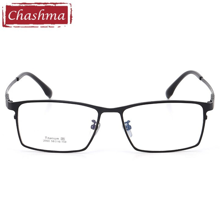 Chashma Ottica Men's Full Rim Oversized Square Titanium Eyeglasses 2060 Full Rim Chashma Ottica   