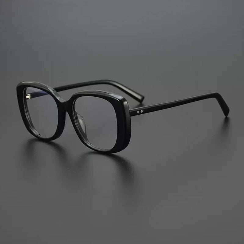 Gatenac Unisex Full Rim Square Cat Eye Acetate Eyeglasses Gxyj981 Full Rim Gatenac Black  