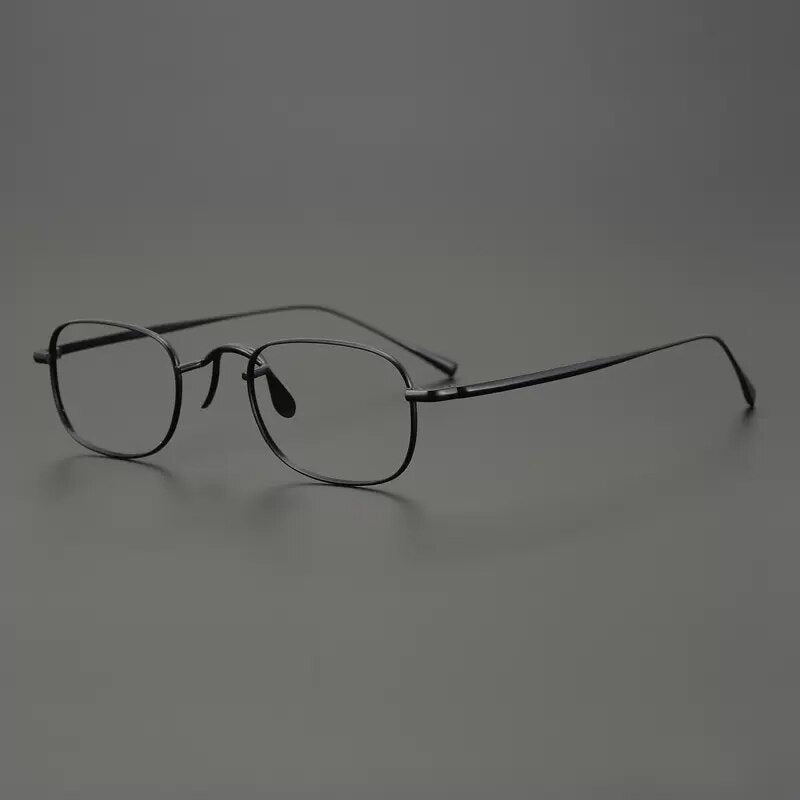 Gatenac Unisex Full Rim Square Titanium Eyeglasses Gxyj909 Full Rim Gatenac Black  