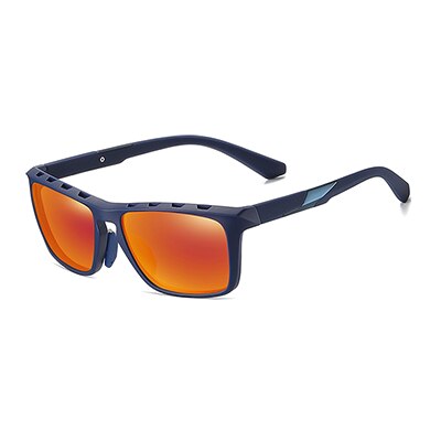 Ralferty Men's Full Rim Square Tr 90 Polarized Mirror Sunglasses D7515 Sunglasses Ralferty C3 Dark Blue China As picture