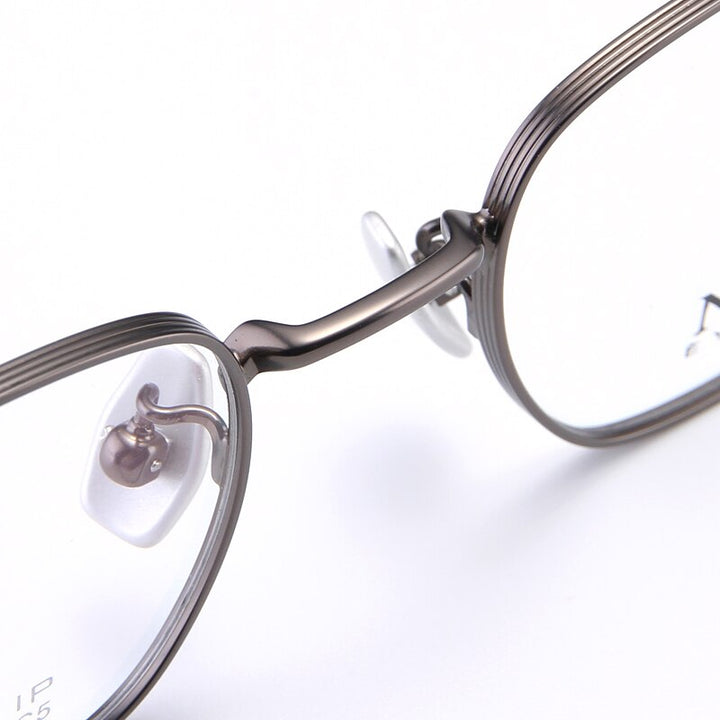 Bclear Unisex Full Rim Small Square Titanium Frame Eyeglasses Sc88300 Full Rim Bclear   