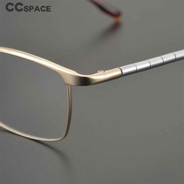 CCSpace Unisex Full Rim Square Titanium Eyeglasses 53210 Full Rim CCspace   