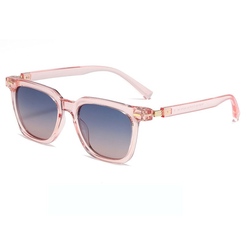 Yimaruili Unisex Full Rim Square Acetate Frame Polarized Sunglasses TR-ZC126 Sunglasses Yimaruili Sunglasses Transparent Pink Other 