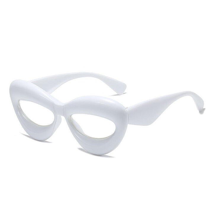 CCspace Unisex Full Rim Acetate Cat Eye Or Square Eyeglasses 55579 Full Rim CCspace White China 