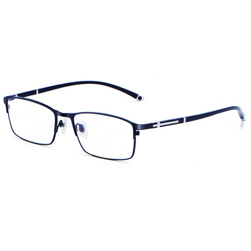 KatKani Unisex Full Rim Square Alloy Eyeglasses P9211 Full Rim KatKani Eyeglasses Full-Blue  