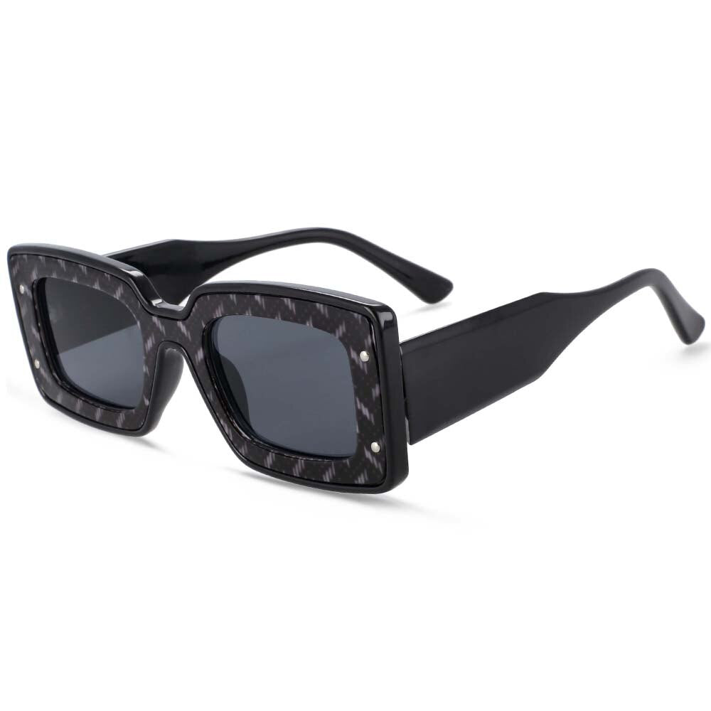 CCSpace Women's Full Rim Square Resin Frame Punk Sunglasses 54082 Sunglasses CCspace Sunglasses black  