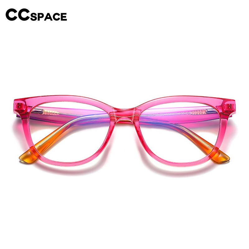 CCSpace Youth's Unisex Full Rim Square Tr 90 Titanium Frame Eyeglasses 54525 Full Rim CCspace   