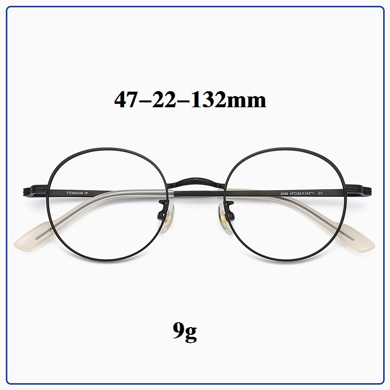 Cubojue Unisex Full Rim Small Round Titanium Eyeglasses 2056 Full Rim Cubojue   