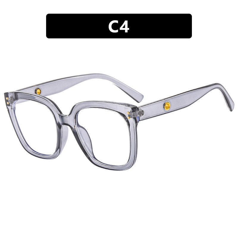 CCspace Unisex Full Rim Square Cat Eye Acetate Eyeglasses 55503 Full Rim CCspace China GreyWhite 