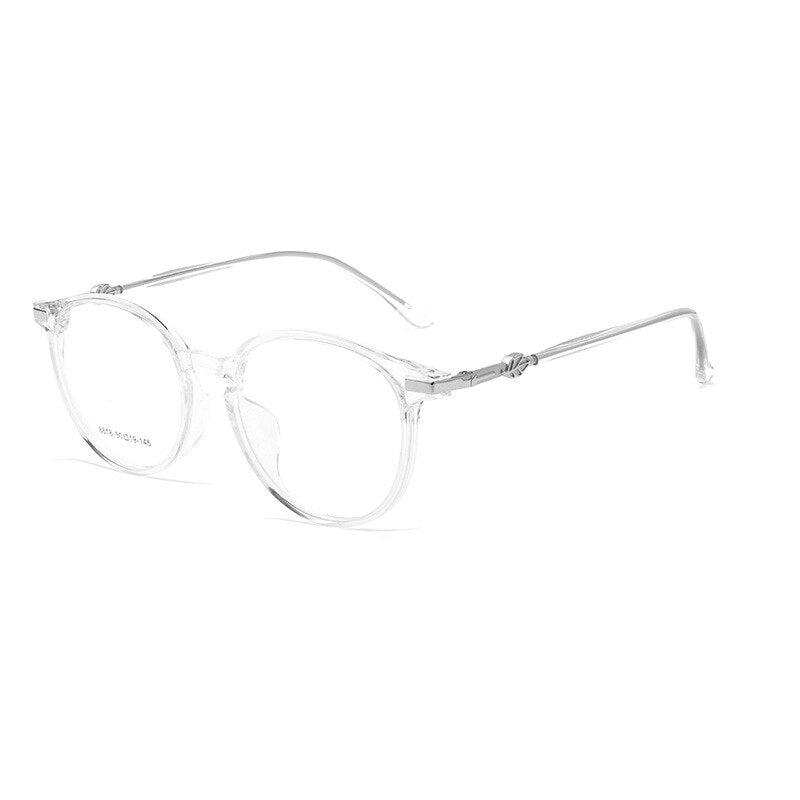 KatKani Women's Full Rim Round Square Tr 90 Ultem Eyeglasses 068818 Full Rim KatKani Eyeglasses Transparent  