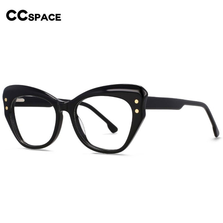 CCSpace Women's Full Rim Butterfly Cat Eye Acetate Eyeglasses 53174 Full Rim CCspace   