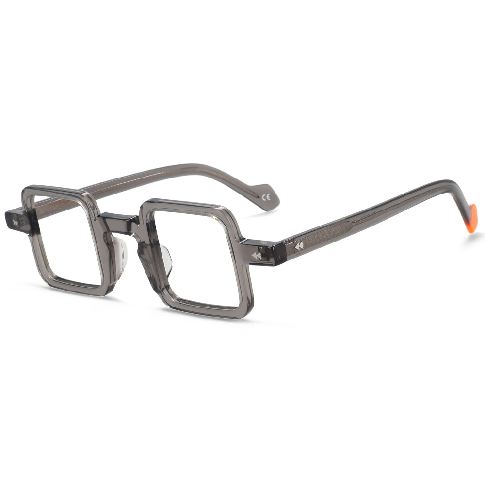 CCspace Unisex Full Rim Square Acetate Eyeglasses 55351C Full Rim CCspace Gray China 