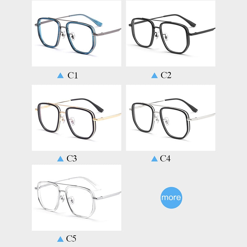 Hotochki Men's Full Rim Square Tr 90 Titanium Frame Eyeglasses 2217yj Full Rim Hotochki   