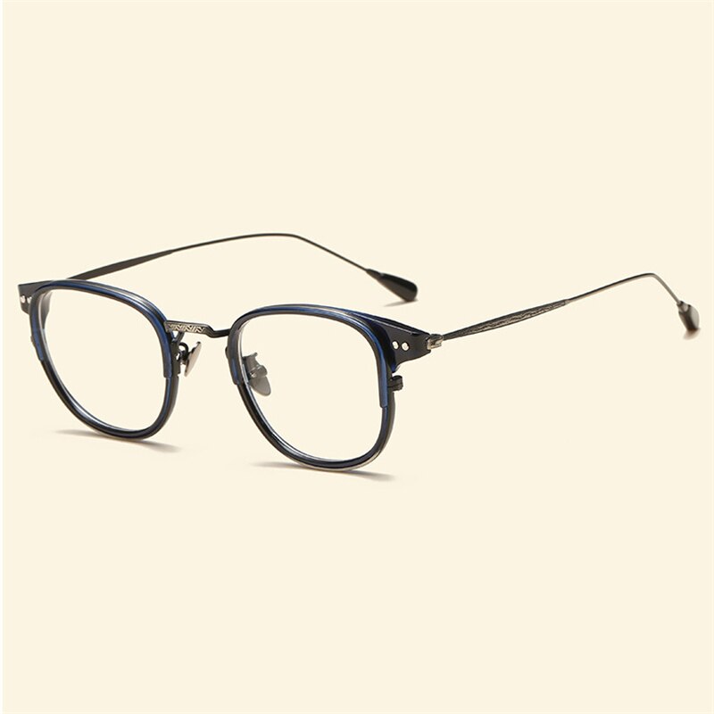 Cubojue Unisex Full Rim Square Alloy Hyperopic Reading Glasses Reading Glasses Cubojue 0 blue grey 
