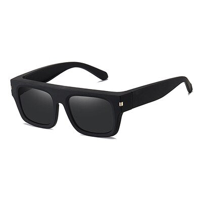 Ralferty Unisex Full Rim Square Tr 90 Acetate Polarized Overlay Sunglasses D7527 Sunglasses Ralferty C73 Black China As picture