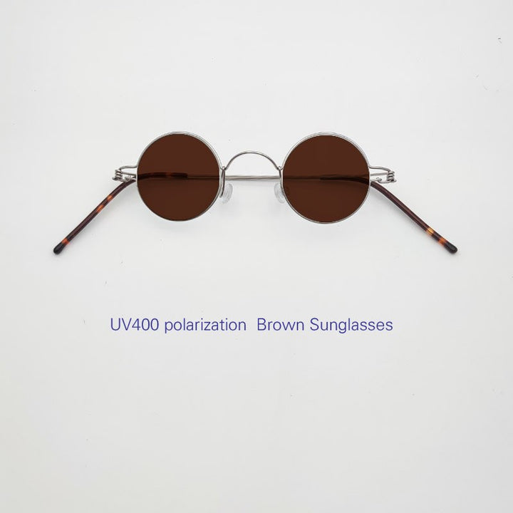 Yujo Unisex Full Rim Round Stainless Steel Customized Lens Small Eyeglasses Full Rim Yujo C4 China 