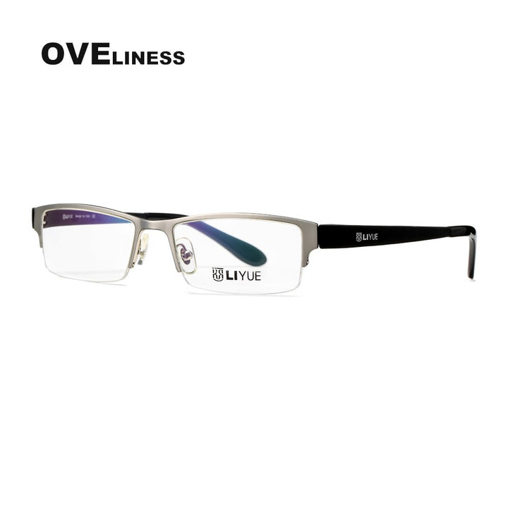 Oveliness Men's Semi Rim Square Alloy Eyeglasses 9019 Semi Rim Oveliness Default Title  