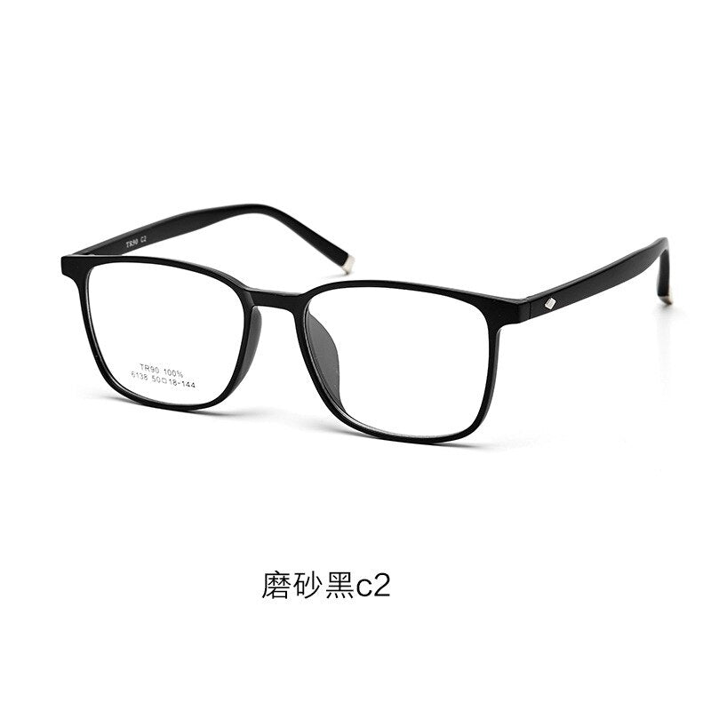 Kansept Unisex Full Rim Square Tr 90 Titanium Eyeglasses 6138 Full Rim Kansept C2 matte black  