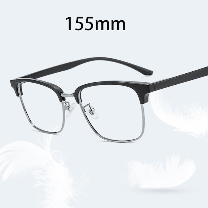 Cubojue Unisex Full Rim Oversized Square Tr 90 Titanium Alloy Myopic Reading Glasses 3513 Reading Glasses Cubojue   