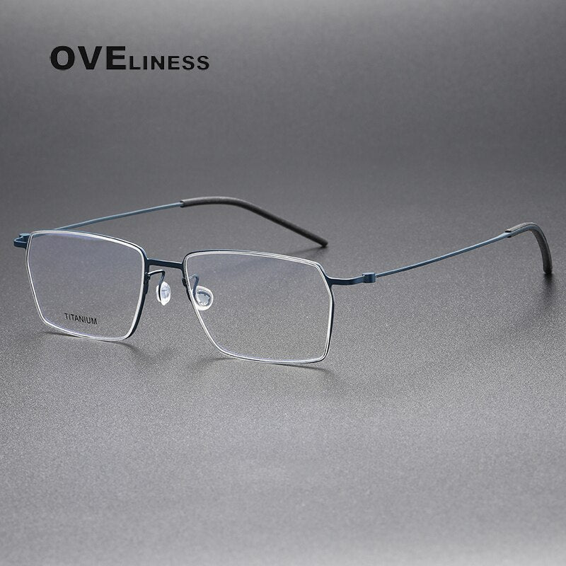 Oveliness Unisex Full Rim Square Titanium Eyeglasses 5509 Full Rim Oveliness blue  