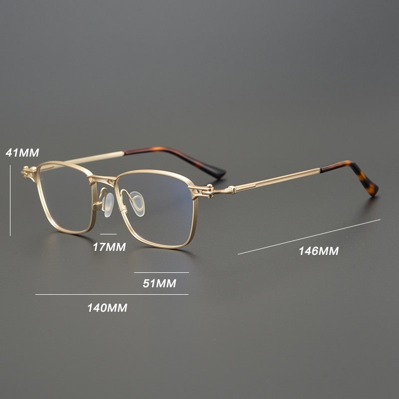 Gatenac Unisex Full Rim Square Titanium Frame Eyeglasses Gxyj756 Full Rim Gatenac   