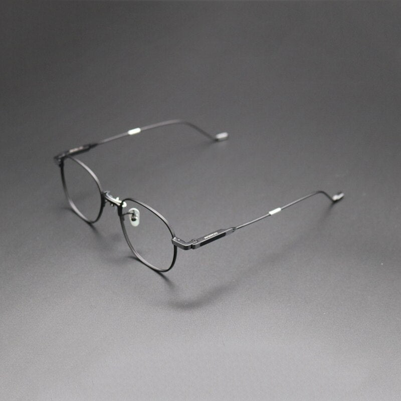 Gatenac Unisex Full Rim Square Titanium Frame Eyeglasses Gxyj421 Full Rim Gatenac Black  