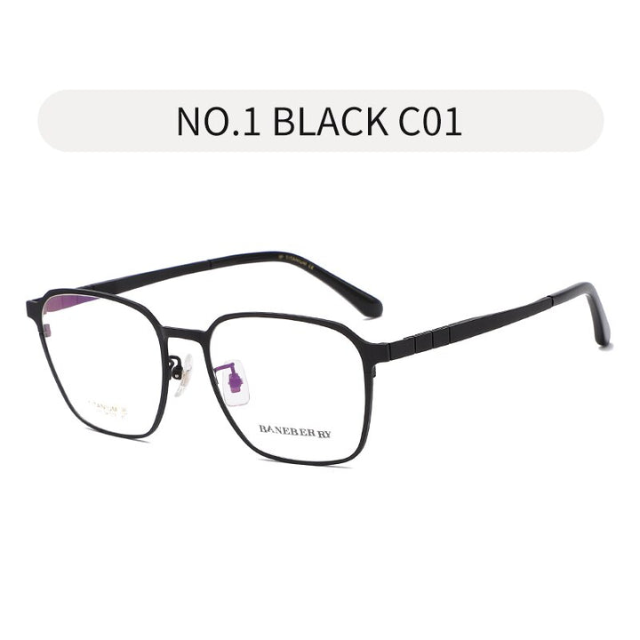 Zirosat Unisex Eyeglasses Black Gray Brown Frame Pure Titanium 71075 Frame Zirosat black  