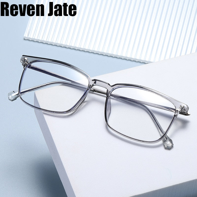 Reven Jate Unisex Full Rim Square Tr 90 Eyeglasses 81250 Full Rim Reven Jate   