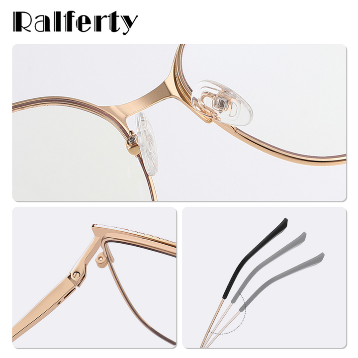 Ralferty Women's Full Rim Square Cat Eye Alloy Eyeglasses F91231 Full Rim Ralferty   