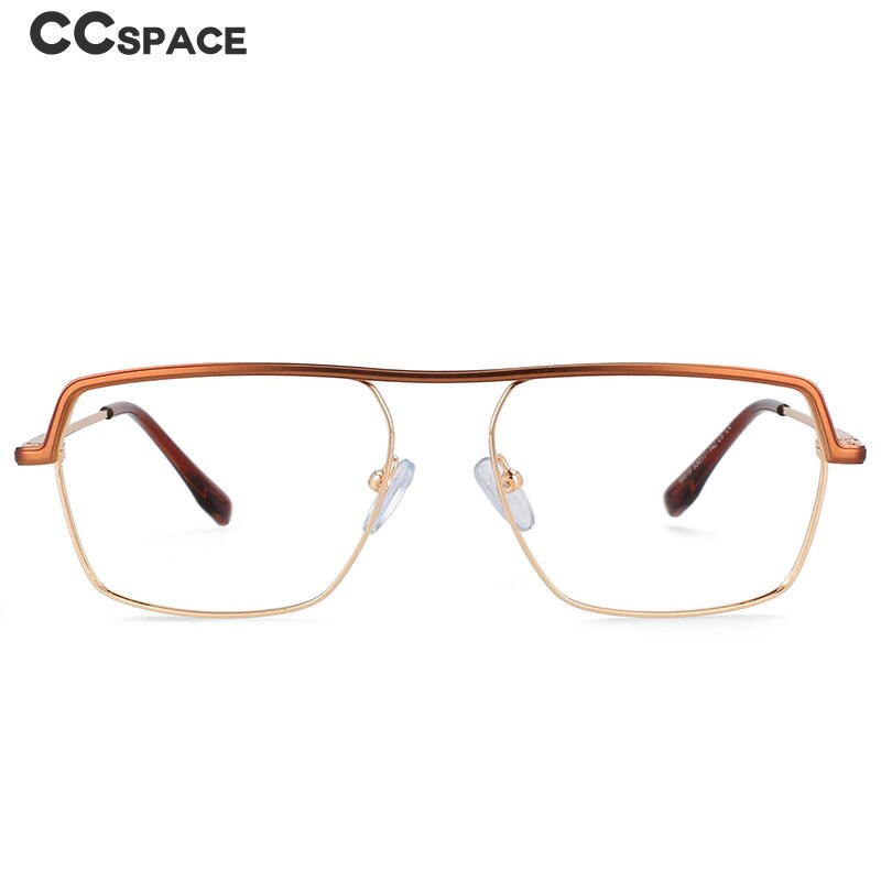 CCSpace Unisex Full Rim Rectangle Alloy Frame Eyeglasses 54358 Full Rim CCspace   