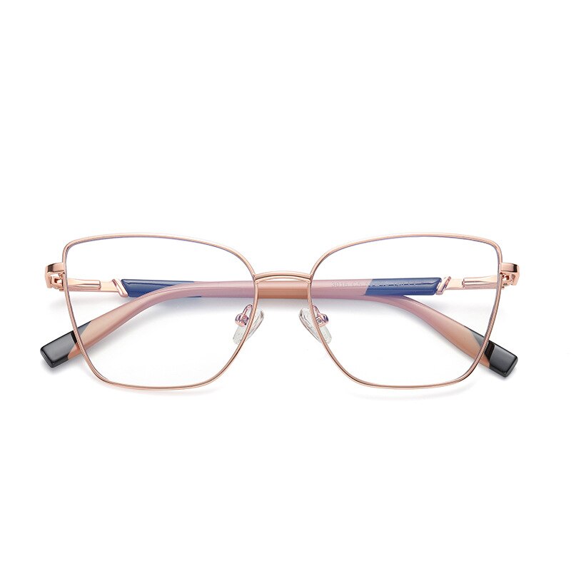 Hotony Women's Full Rim Cat Eye Alloy Frame Eyeglasses 3016 Full Rim Hotony C5  