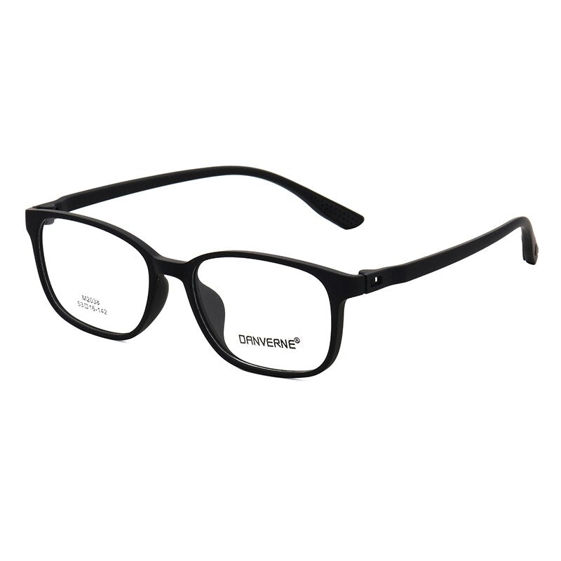 Zirosat Unisex Full Rim Square Ultem Frame Eyeglasses M2038 Full Rim Zirosat black  
