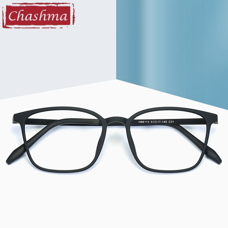 Chashma Unisex Full Rim Ultem Titanium Square Frame Eyeglasses 66113 Full Rim Chashma   