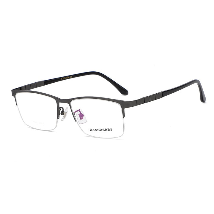 Reven Jate Unisex Semi Rim Square Titanium Frame Eyeglasses  71137 Semi Rim Reven Jate   