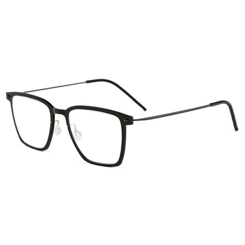 Yimaruili Unisex Full Rim Square Screwless Titanium Eyeglasses 6554nd Full Rim Yimaruili Eyeglasses   