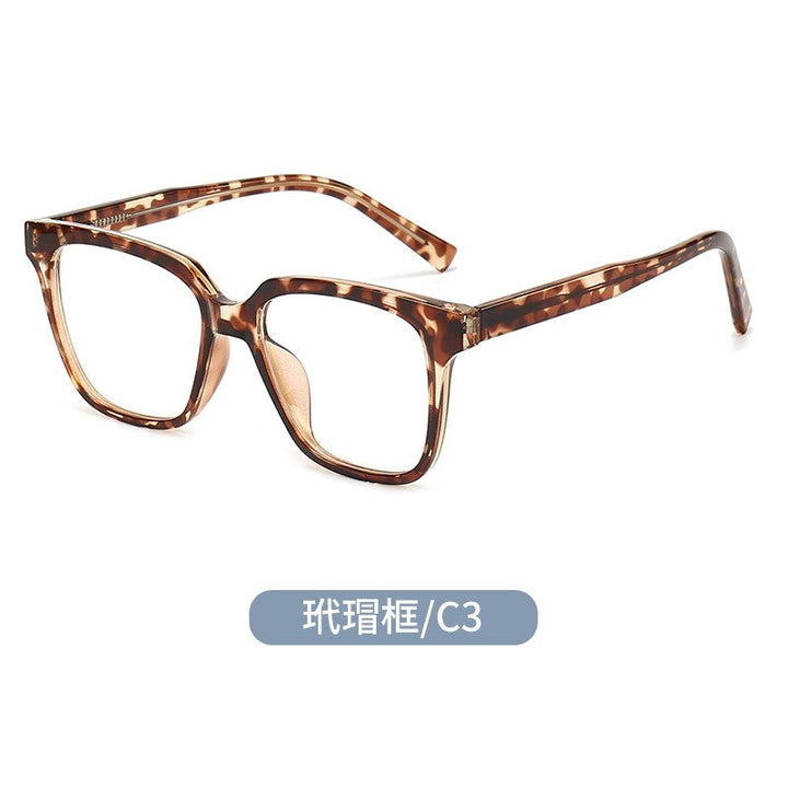 Kansept Unisex Full Rim Square Tr 90 Titanium Eyeglasses Full Rim Kansept C3 Leopard print  