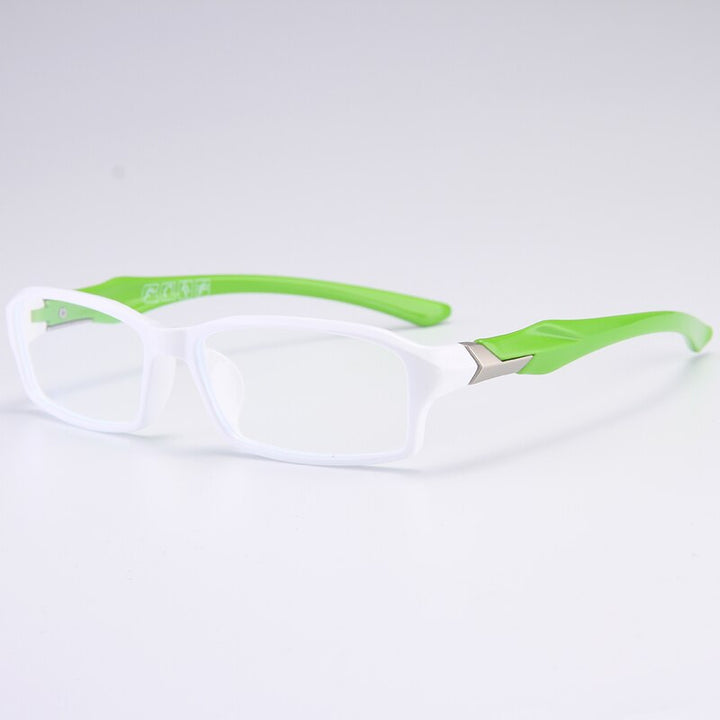 Zirosat Men's Full Rim Rectangle Tr 90 Sport Eyeglasses 6059 Full Rim Zirosat white green  