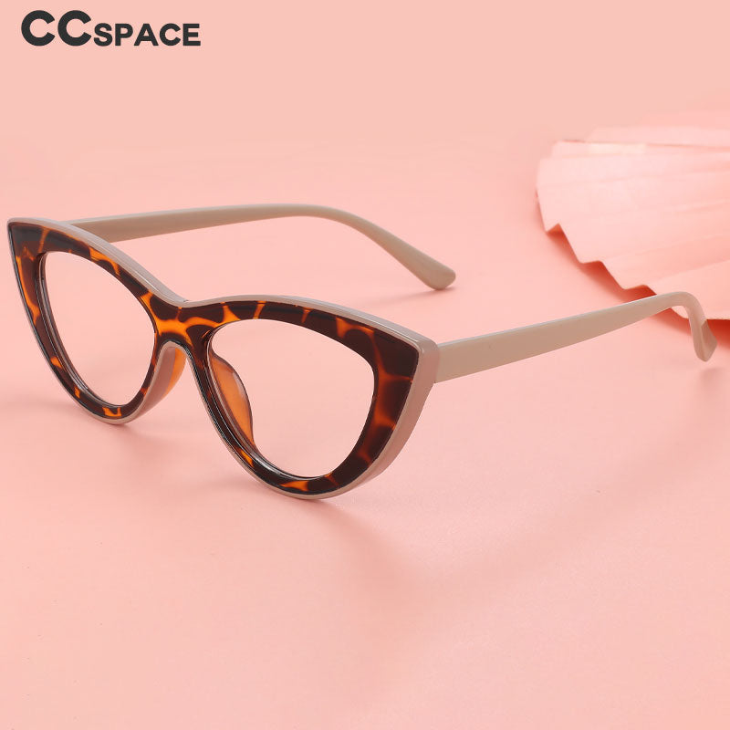 CCSpace Unisex Full Rim Small Cat Eye Tr 90 Eyeglasses 56220 Full Rim CCspace   