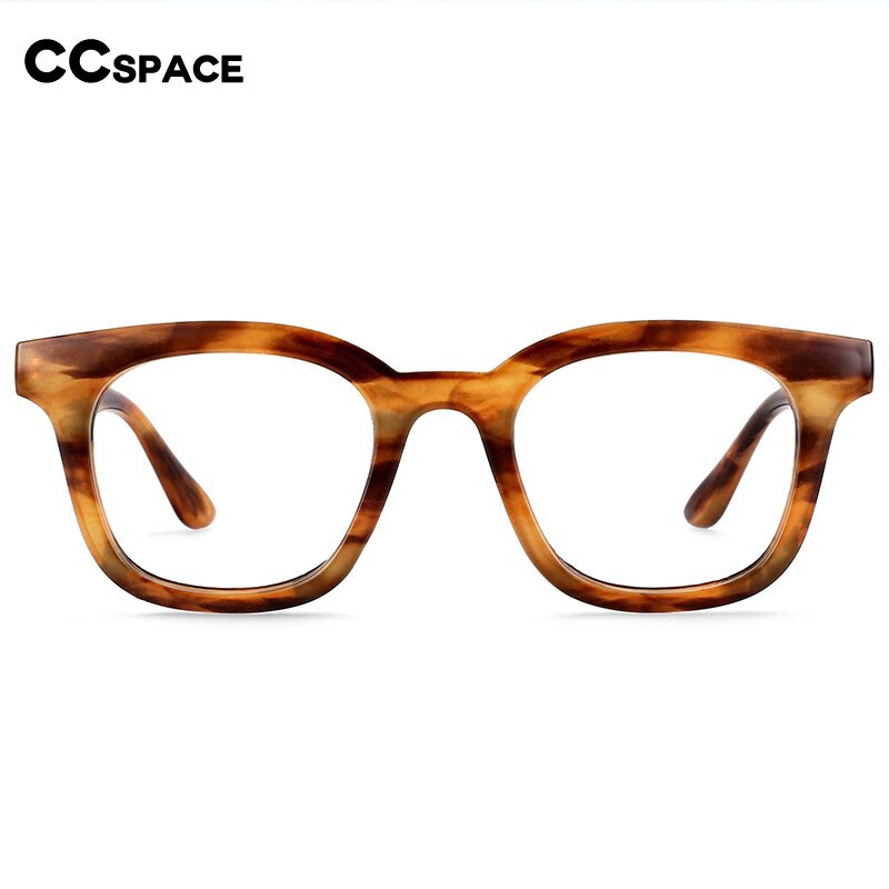 CCSpace Unisex Full Rim Square Resin Frame Eyeglasses 53180 Full Rim CCspace   