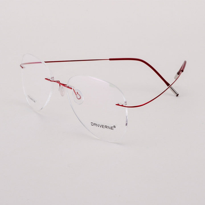 Bclear Unisex Customized Rimless Oval Titanium Alloy Eyeglasses My20002 Rimless Bclear   