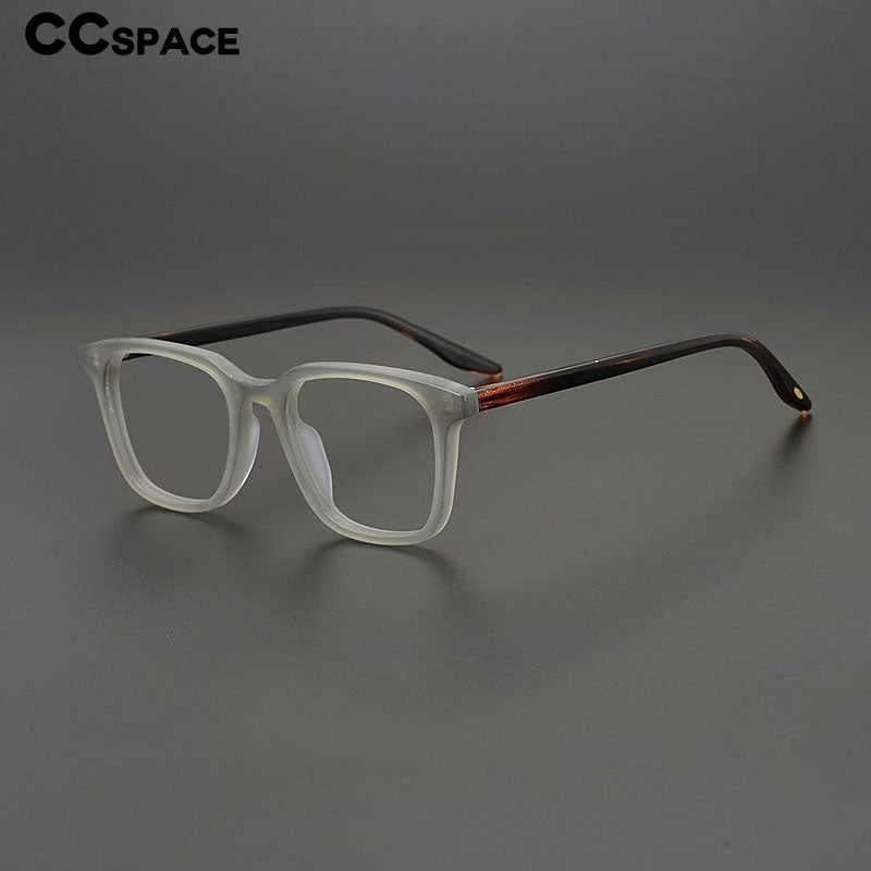 CCspace Unisex Full Rim Square Acetate Eyeglasses 55597 Full Rim CCspace   