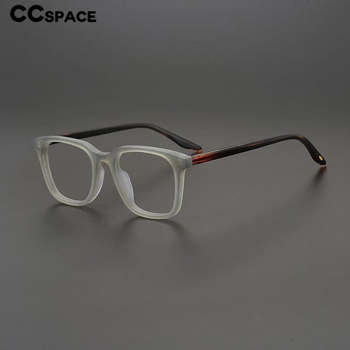 CCspace Unisex Full Rim Square Acetate Eyeglasses 55597 Full Rim CCspace   