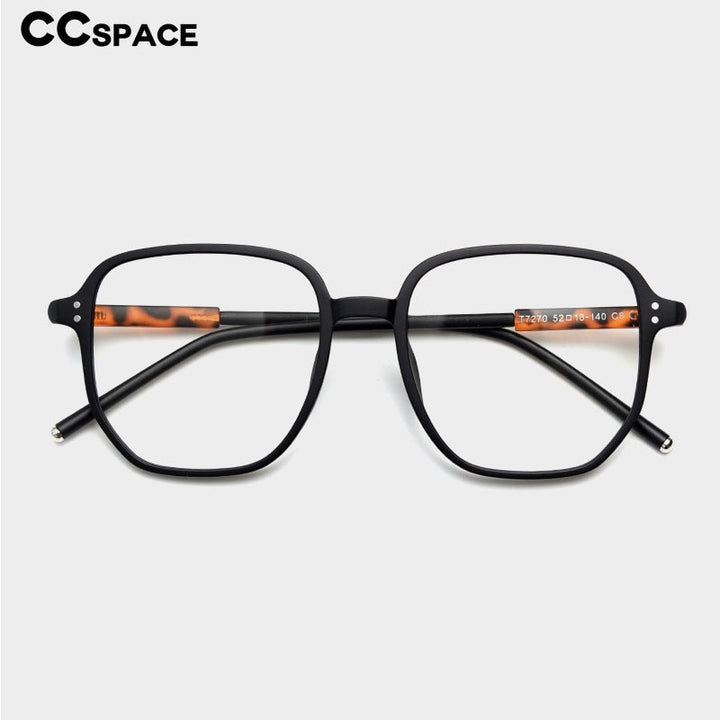 CCSpace Unisex Full Rim Large Square Tr 90 Titanium Eyeglasses 55455 Full Rim CCspace   