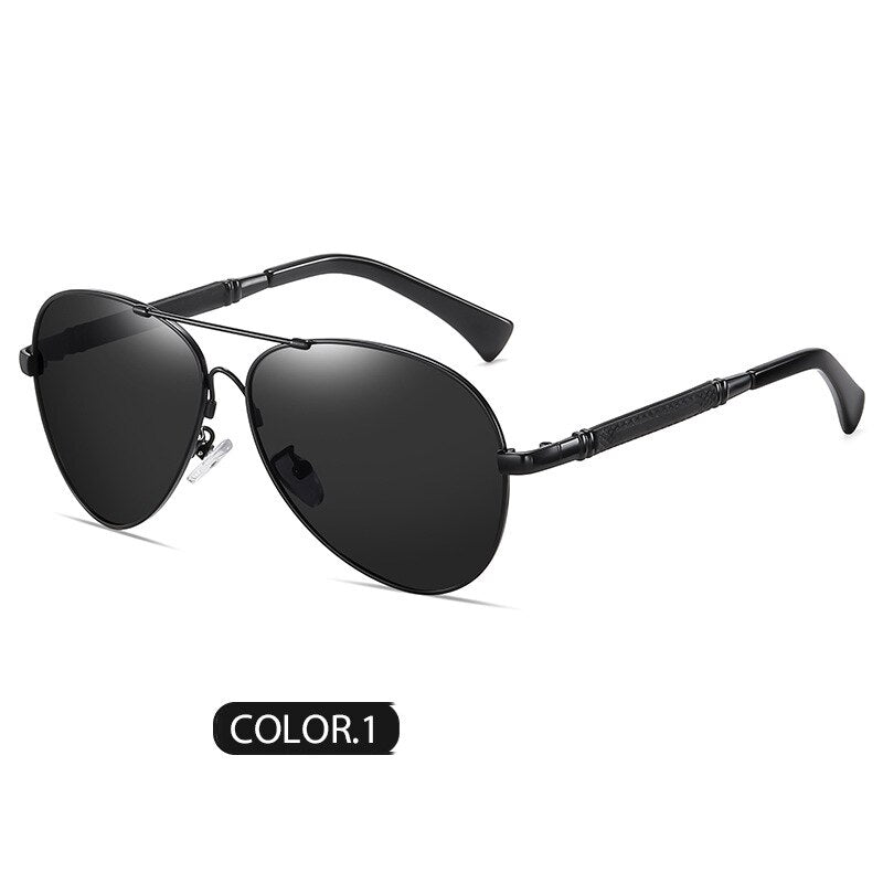 Bclear Men's Full Rim Oval Square Polarized Double Bridge Alloy Sunglasses Wd8516 Sunglasses Bclear Color 1  