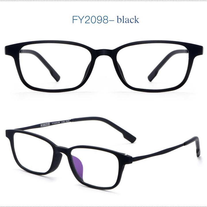 Handoer Unisex Full Rim Square Alloy Reading Glasses FY2091/2098 Reading Glasses Handoer 2098 Black +100 
