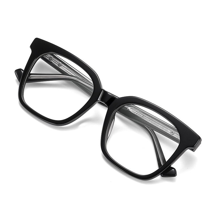 Bclear Unisex Full Rim Square Acetate Eyeglasses Wd8804 Full Rim Bclear   