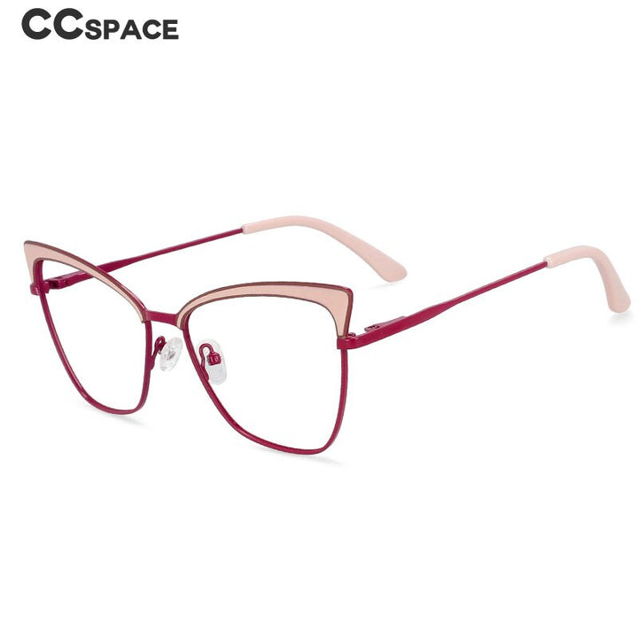 CCSpace Women's Full Rim Butterfly Cat Eye Alloy Frame Eyeglasses 54527 Full Rim CCspace   