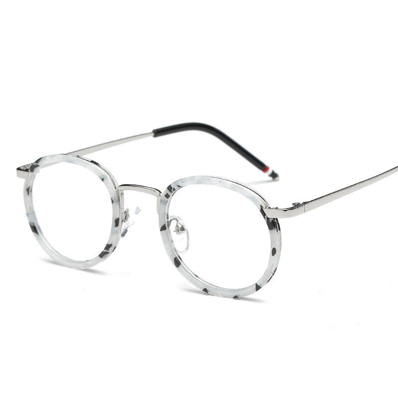 Cubojue Unisex Full Rim Small Round Tr 90 Titanium Myopic Reading Glasses Reading Glasses Cubojue   