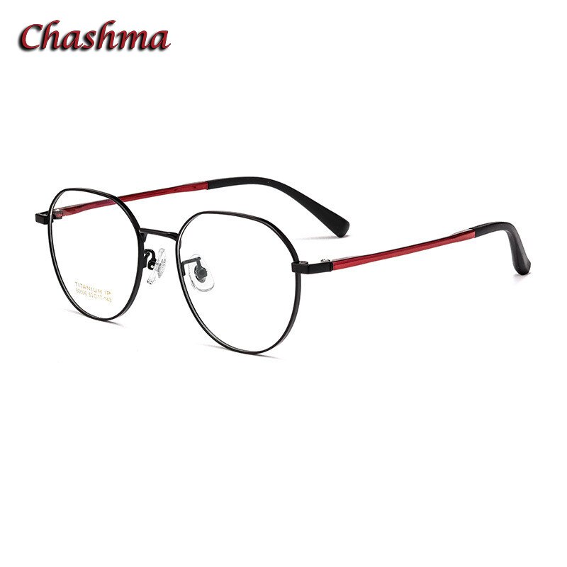 Chashma Ochki Unisex Full Rim Round Titanium Eyeglasses 80006 Full Rim Chashma Ochki   